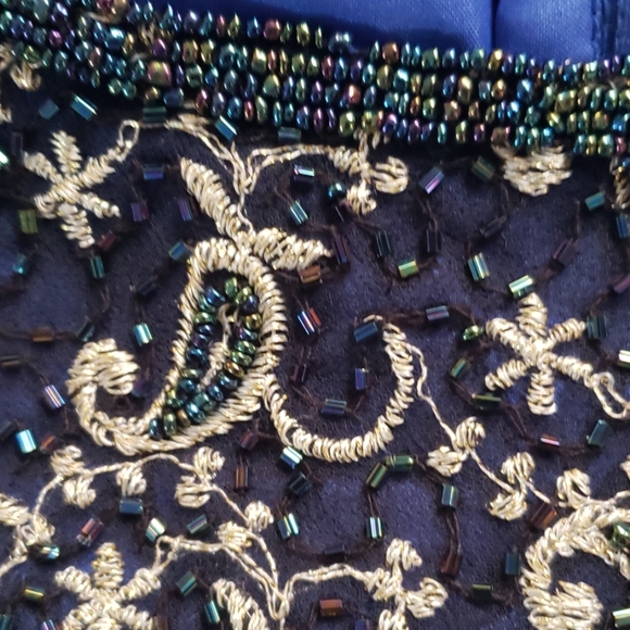 Beautiful Sequins  blue top - Picture 2 of 6